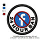 24 Hour Facebook Ban Merit Adulting Badge Machine Embroidery Digitized Design Files