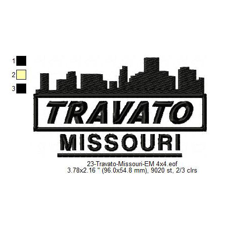 Travato Missouri State Designs Machine Embroidery Digitized Design Files