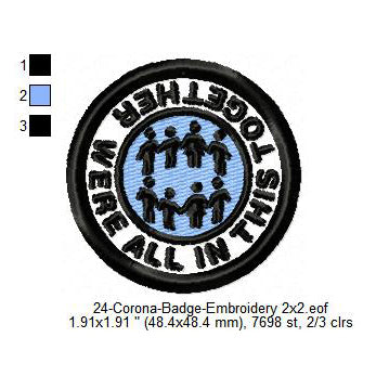 Were All In This Together Merit Badge Machine Embroidery Digitized Design Files