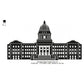 Idaho State Capitol Building Silhouette Machine Embroidery Digitized Design Files