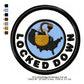 Locked Down Corona Awareness Merit Badge Machine Embroidery Digitized Design Files