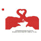 Elephant Animal Love Valentines Day Machine Embroidery Digitized Design Files
