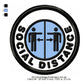 Social Distance Corona Awareness Merit Badge Machine Embroidery Digitized Design Files