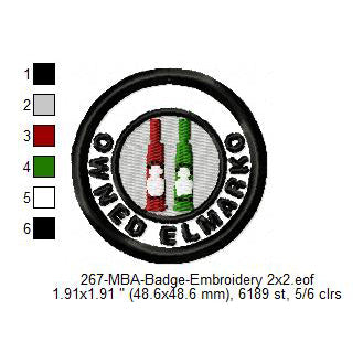 Owned Elmarko Merit Adulting Badge Machine Embroidery Digitized Design Files