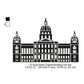 Iowa State Capital Building Silhouette Machine Embroidery Digitized Design Files