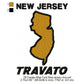 Travato New Jersey State Map Designs Machine Embroidery Digitized Design Files