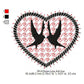 Couple Dove Making Love Valentines Day Machine Embroidery Digitized Design Files