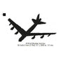 B-52 Bomber Aircraft Silhouette Machine Embroidery Digitized Design Files