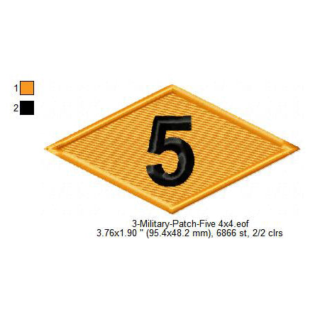 5 Ranger File US Army Ranger 5th Battalion Diamond Machine Embroidery Digitized Desi ...