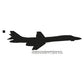 Rockwell B-1B Lancer Aircraft Silhouette Machine Embroidery Digitized Design Files