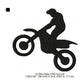 Motocross Dirt Bike Rider Silhouette Machine Embroidery Digitized Design Files