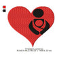 Mother With Toddler Love Symbol Valentines Day Machine Embroidery Digitized Design Files
