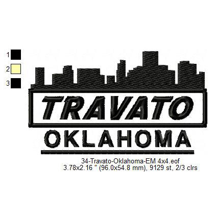 Travato Oklahoma State Designs Machine Embroidery Digitized Design Files