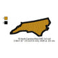 North Carolina State Map Machine Embroidery Digitized Design Files