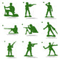 Green Army Action Figures 42 Pieces Set Machine Embroidery Digitized Design Files