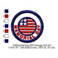 Memorial Day USA Flag Merit Badge Machine Embroidery Digitized Design Files