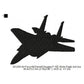 McDonnell Douglas F-15E Strike Eagle Aircraft Silhouette Machine Embroidery Digitized Design Files