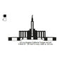 Los Angeles California LDS Temple Silhouette Machine Embroidery Digitized Design Files