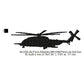 Sikorsky MH-53M Pave Low Aircraft Silhouette Machine Embroidery Digitized Design Files