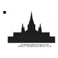 Oakland California LDS Temple Silhouette Machine Embroidery Digitized Design Files