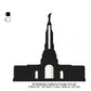 Redlands California LDS Temple Silhouette Machine Embroidery Digitized Design Files