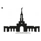 Sacramento California LDS Temple Silhouette Machine Embroidery Digitized Design Files