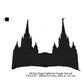 San Diego California LDS Temple Silhouette Machine Embroidery Digitized Design Files