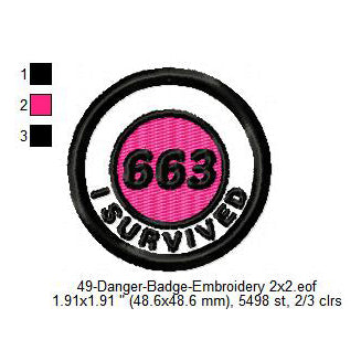 I Survived 663 Merit Adulting Badge Machine Embroidery Digitized Design Files