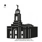 Feather River California LDS Temple Silhouette Machine Embroidery Digitized Design Files