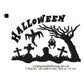 Happy Halloween Graveyard Scary Scenery Wishing Machine Embroidery Digitized Design Files
