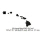 Hawaii State Map Machine Embroidery Digitized Design Files