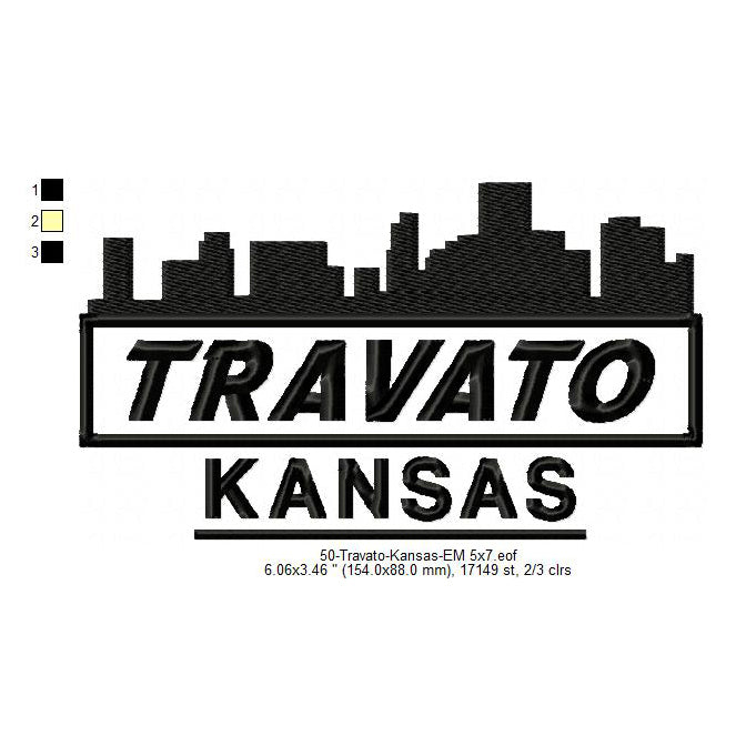 Travato Kansas State Designs Machine Embroidery Digitized Design Files