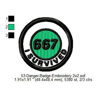 I Survived 667 Merit Adulting Badge Machine Embroidery Digitized Design Files