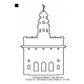 Nauvoo Illinois LDS Temple Outline Machine Embroidery Digitized Design Files