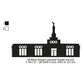 Baton Rouge Louisiana LDS Temple Silhouette Machine Embroidery Digitized Design Files
