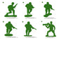 Green Army Action Figures 42 Pieces Set Machine Embroidery Digitized Design Files