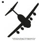 Boeing C-17 Globemaster III Aircraft Silhouette Machine Embroidery Digitized Design Files