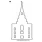 Kansas City Missouri LDS Temple Outline Machine Embroidery Digitized Design Files