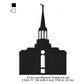St Louis Missouri LDS Temple Silhouette Machine Embroidery Digitized Design Files