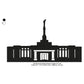 Bismarck North Dakota LDS Temple Silhouette Machine Embroidery Digitized Design Files