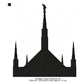 Dallas Texas LDS Temple Silhouette Machine Embroidery Digitized Design Files