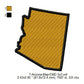 Arizona State Map Machine Embroidery Digitized Design Files
