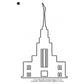 Twin Falls Idaho LDS Temple Outline Machine Embroidery Digitized Design Files