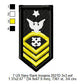 Senior Chief Petty Officer SCPO Insignia Patch Machine Embroidery Digitized Design Files