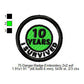 I Survived 10 Years Merit Adulting Badge Machine Embroidery Digitized Design Files