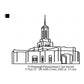 Pittsburgh Pennsylvania LDS Temple Outline Machine Embroidery Digitized Design Files
