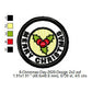Merry Christmas Holly Berry Wreath Merit Badge Machine Embroidery Digitized Design Files