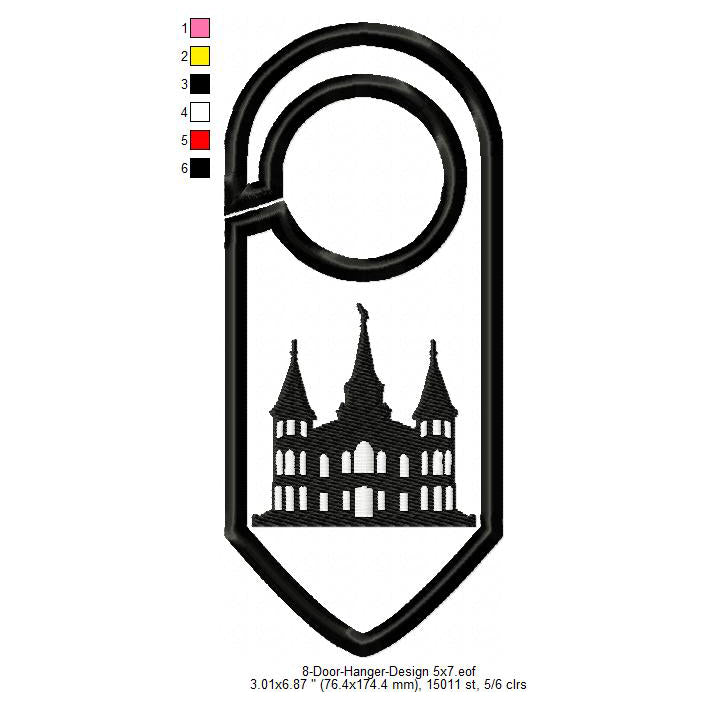 Provo City Center Utah LDS Temple Door Hanger Patch Machine Embroidery Digitized Design Files