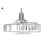 Quito Ecuador LDS Temple Outline Machine Embroidery Digitized Design Files