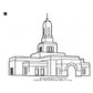 Helena Montana LDS Temple Outline Machine Embroidery Digitized Design Files